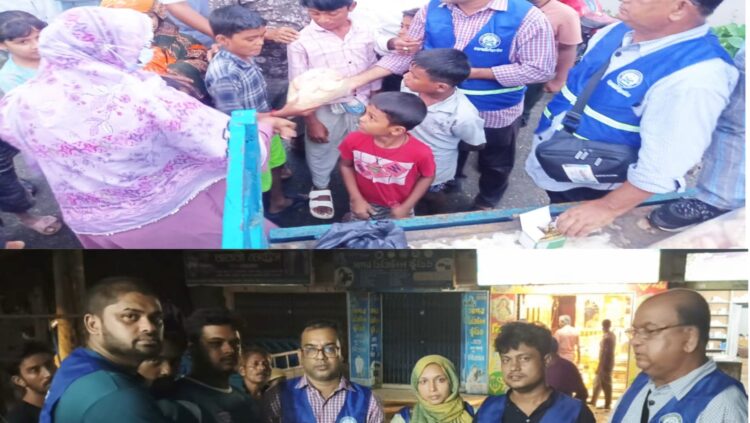সাংবাদিক উন্নয়ন পরিষদ (JDC)র উদ্যোগে বন্যার্ত পানিবন্দী ১১৮০ পরিবারে মাঝে শুকনা খাবার ও ৩০০ মানুষকে চিকিৎসাসেবা ঔষুধ প্রদান