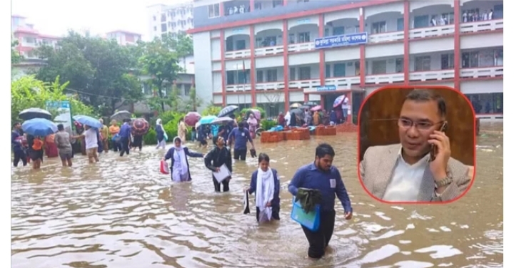 পানি মাড়িয়ে এইচএসসি পরীক্ষা, প্রধানমন্ত্রীর ফোনে বদলাল পরীক্ষাকেন্দ্র
