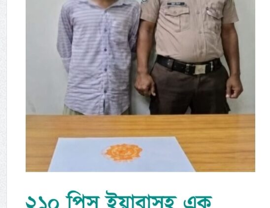 ২১০ পিস ইয়াবাসহ এক মাদক কারবারিকে গ্রেফতার করেছে ডিএমপির তুরাগ থানা পুলিশ