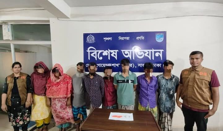 ঢাকা জেলা ডিবি-উত্তর পৃথক অভিযানে ৮ মাদক ব্যবসায়িকে আটক করেন